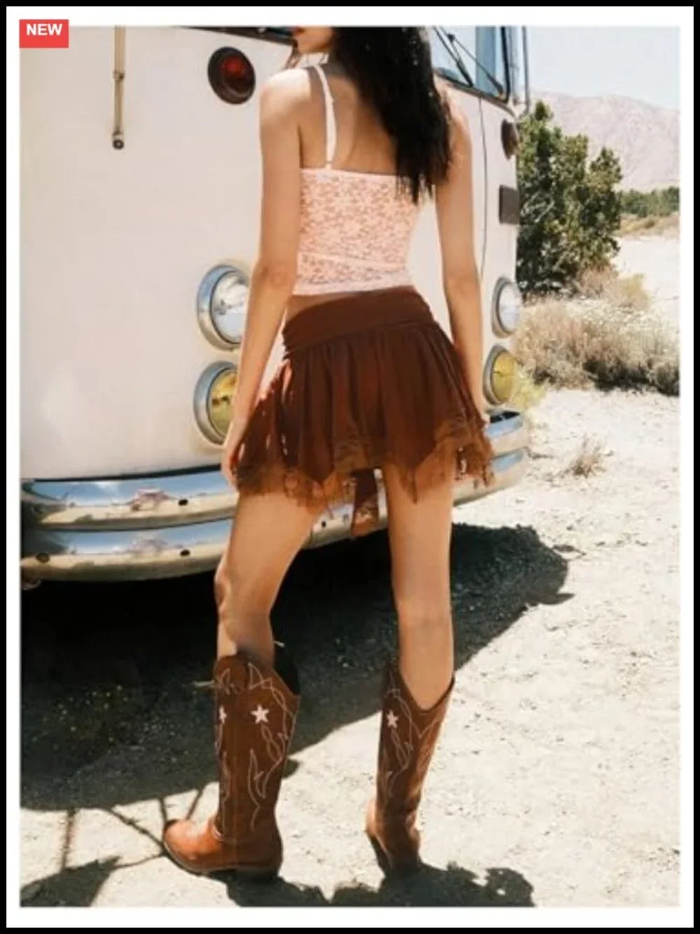 Y2K Low Rise Asymmetrical Lace Flared Mini Skirt